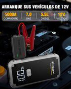 6000A Car Jump Starter Battery Jumper Starter Portable 12V Jump Box for Up to 7.0L Gas & 5.5L Diesel Engines Car Battery