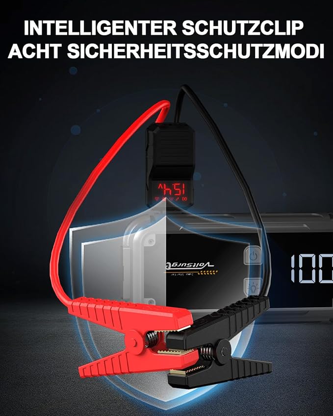 5000A Portable Jump Starter for Car, 12V Jump Box for Engine Max 7.0L Gas/5.5L Diese, Jumper Starter Battery Charger Pack