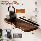Floating Shelves for Wall, 24 inch Rustic Wooden Floating Shelves, Wall-Mounted Floating Bookshelf, Hanging Shelves with Uniq