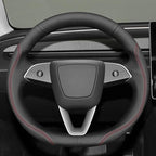 MEWANT DIY Stitching Steering Wheel Cover Wrap for Tesla Model 3 Highland 2023-2025/Model Y 2025 Highland for Tesla Model 3/Model Y Accessories(3D Style)