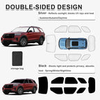 KMF 8pcs Thicken Sun Shades for Ford Explorer 2020-2025 Accessories, Full Car Window Covers Sunshade for Windshield Side Rear, Sun Visor UV Block and Protect Privacy Blackout for Camping Outdoor