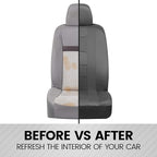 carXS Seat Covers for Cars, Solid Gray Two-Tone Car Seat Covers with Matching Back Seat Cover, Made to Fit Most Auto Truck Va