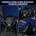 Ventilated Heart-Shaped Steering Wheel Cover with Anti-Slip Leather Grip. Compatible with Ford, Toyota, Honda, Nissan, and Ch