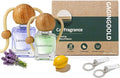 Car Air Freshener Hanging 2 Pack, Lavender & Lemon Grass Scent Essential Oil Diffuser Long Lasting Up to 150 Days, Cute Car A
