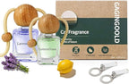 Car Air Freshener Hanging 2 Pack, Lavender & Lemon Grass Scent Essential Oil Diffuser Long Lasting Up to 150 Days, Cute Car A