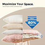 ETENWOLF 20 Pack Vacuum Storage Bags, Vacuum Seal Bags for Clothes and Travel, Space Saver Bags in Multiple Carry-On Sizes, P