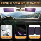 XCBYT Square Car Window Shades - 4 Pack Static Cling Sun & Glare Blocker, Removable Semi-Transparent Window Tint for Windshield, Side & Rear Windows, Long Size 15.75" x 7.09"