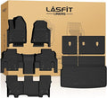 LASFIT Floor Mats & Trunk Mat for Jeep Wagoneer 2022-2025 8 Seaters (NOT for 7 Passengers/Wagoneer L/Wagoneer S) All Weather Custom Fit Car Floor Liners Black