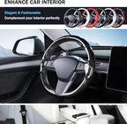 Steering Wheel Cover for Tesla Model 3 (2017-2023) / Model Y (2020-2024),Anti-Slip,Comfortable Grip, Breathable,Customized for Tesla Model 3/Y Accessories,Bright Black