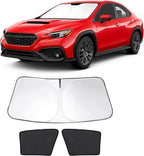 3PCS Car Window Shades Front Windshield Sun Shade Foldable Window Shade Custom Fit for 2023-2026 Subaru Impreza WRX Sedan Hatchback WRX STI Anti-UV Rays Block Heat