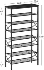 YATINEY 8 Tier Shoe Rack, Large Capacity Shoe Storage Organizer Holds 32 Pairs, Sturdy and Stable, for Entryway, Hallway, Clo