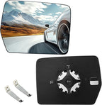 Passenger Right Side Convex Mirror Glass Compatible With Ford F150 F-150 Side Mirror with Backing Plate, Passenger Right Side RH Rear View Replaces 4L3Z17K707AB