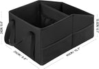 Car Organizer - Automotive Organizer for Front And Back Seat or Floor, Car Caddy Organizer with Divide, Handles and Multiple