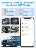 ANCEL BD300 BMW Bluetooth OBD2 Scanner, Full System Code Reader and Diagnostic Tool for BMW with Battery Registration Service