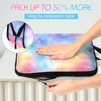 5 Pack Compression Packing Cubes for Travel Space Saving Cubes Luggage Organizer for Suitcase(Watercolor,Mixed)