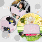 MENZOKE Kids Travel Tray for Toddler Car Seat, Toddler Gift for Girl Activities with Dry Erase Board & iPad Holder Stand,Road Trip Essentials Accessories Lap Tray for Girl as Birthday Gift,LightPurple