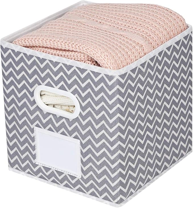 MAX Houser Fabric Cloth Storage Bins,Foldable Storage Cubes Organizer Baskets with Dual Handles for Home Bedroom Storage,Set 