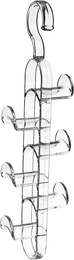 Spectrum Closet Handbag Organizer 6 Hook Hanging Purse Storage for Closet Wardrobe, Acrylic Handbag Storage Hook Closet Rod H