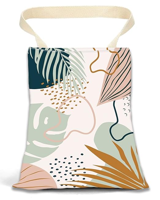 Car Garbage Can, Hanging Car Trash Can for Back Seat Organizer, Boho Leaf