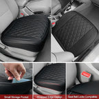 1 Pack Leather Front Car Seat Cover Bottom Car Seat, Anti-Slip and Full Wrap Driver Car Seat Protectors, Luxury Waterproof Bo