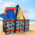 NGIL Extra Large Utility Tote Reusable Grocery Bag Oversized Collapsible for Groceries, Storage, Picnic, Beach (Cowboy Silhouette-Navy)