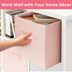 Criusia Storage Cubes- 11 Inch Cube Storage Bins for Organizing Shelves - Nursery Closet Organization Bins for Clothes Blanke