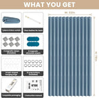 Jilron Accordian Door Curtain, 100% Blackout Folding Magnetic Doorway Curtains,Linen Style Closet Doors,for Room Divider,Priv