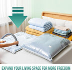 TAILI 20 Pack Combo Vacuum Storage Bags, Vacuum Seal Bags for Clothing (4 Jumbo, 4 Large, 4 Medium, 8 Travel Roll), Space Sav