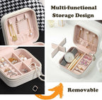 Travel Jewelry Case Bridesmaid Gifts Box,6 Pack Small Jewelry Box Mini Jewelry Organizer,PU Leather Portable Earring Storage 
