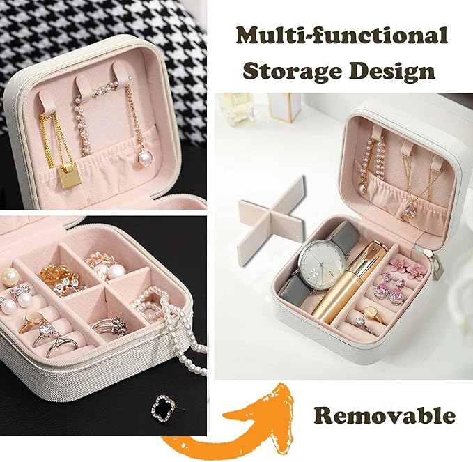 Travel Jewelry Case Bridesmaid Gifts Box,6 Pack Small Jewelry Box Mini Jewelry Organizer,PU Leather Portable Earring Storage 