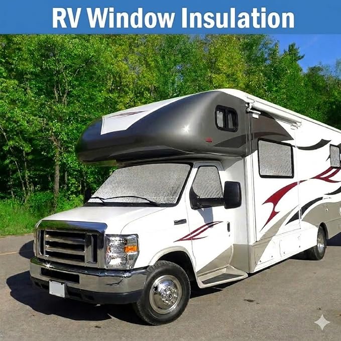 YoleShy Double Reflective Insulation 24 in X 20 FT RV Window Insulation for Summer Heat Reflective Window Film for Roof, Car, Garage Doors