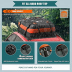 15cu ft Waterproof Car Roof Bag - Universal Fit, Anti-Slip Mat, 8 Straps & Lock Included