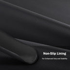 3-Piece Leather Steering Wheel Cover, Custom Fit for Jeep Wrangler 2018-2026 Gladiator 2020-2026,Quick Install Ultra-Thin & Non-Slip,Interior Car Accessories for Men Women(Black Hole)