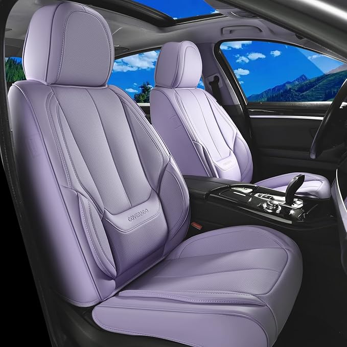 Coverado Car Seat Covers Full Set, Seat Covers for Cars, Car Seat Covers Front Seats and Back Car Seat Protector Waterproof, 