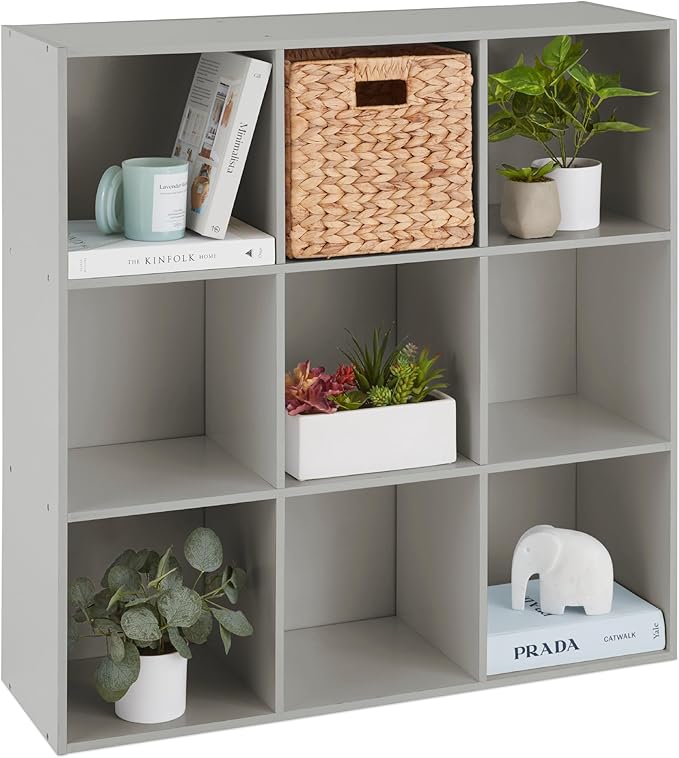 Best Choice Products Kids Bookcase 9-Cube Storage Organizer, 13.5in Shelf Opening, Bookshelf, Toy Storage, Customizable w/ 3 