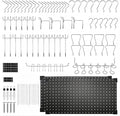 100PCS Metal Pegboard Wall Organizer, 30×60cm Pegboard Panels Tool Organizer Kit, Peg Board Utility Tool Storage for Garage W