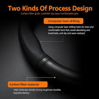 1 Pack Car Breathable Steering Wheel Cover, Wear -Resistant Steering Wheel Sleeve, Carbon Fiber Non-Slip Steering Wheel Protector, Four Seasons Universal Steering Wheel Set (Black #D -Shaped)