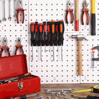 Novabright 1 Pcs Pegboard Screwdriver Holder, Pegboard Organizer Accessories, Eight-Tool Organizer Rack for Pegboards with 0.