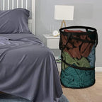 BATTOO 2 Pack Black Large Collapsible Laundry Basket Foldable Mesh Pop Up Hamper with Handles for Laundry Room, Bathroom, Kid