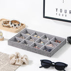 Stackable Jewelry Organizer Tray For Drawers,White Leather Small Earring Storage Tray,Bracelet And Necklace Display Box,Jewel