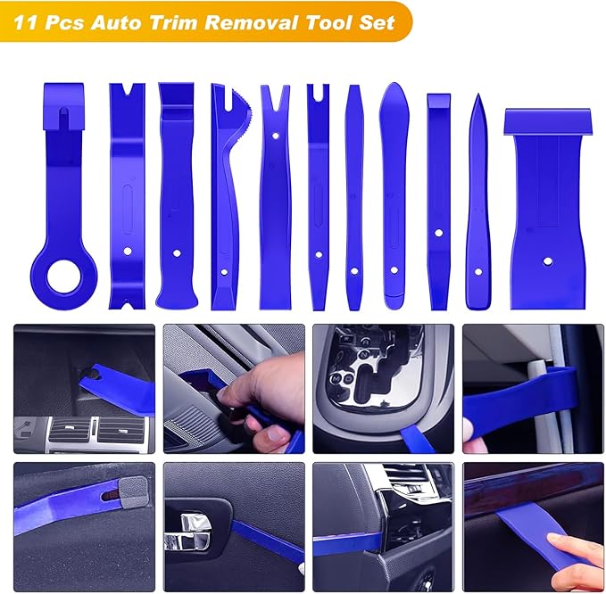 GOOACC 40Pcs Trim Removal Tool,Auto Terminal Removal Key Tool,Auto Clip Pliers Stereo Removal Tools,Car Upholstery Repair Rem