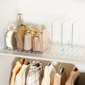Bag & Purse Organizer for Closet Stackable Acrylic Shelf Dividers for Closet Organization, Clear Handbag Purse Storage Organi
