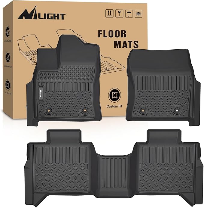 Nilight TPE Floor Mats for Toyota Tundra CrewMax Cab Only 2022 2023 2024 2025 2026 All Weather Custom Fit Heavy Duty Floor Liners