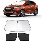3PCS Car Window Shades Front Windshield Sun Shade Foldable Window Shade Custom Fit for 2016-2022 Honda HR-V HRV XRV Accessories Car Shades for Front Windows Anti-UV Rays Block Heat