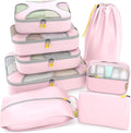 Shacke Packing Cubes for Travel 8 Set - Premium Luggage Organizer Bags - Versatile Travel Organizer for Women and Men - Optim