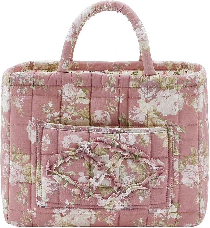 Boho Fabric Storage Basket, Large Capacity Laundry Basket, 12.2'' x 10.23'' x 10.23'' Collapsible Laundry Hamper with Easy Ca