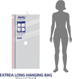 Hefty Hanging Compression Bags 3 Extra Long Vacuum Garment Storage Bags for Clothes, Travel, Closet Organization (60 X 27 Inc