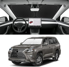 Custom Fit Windshield Sun Shade for Lexus GX 2010-2023, Blocks UV & Heat, Front Window Sunshade Accessories, Easy Fold & Store Keep Your Car Cooler