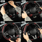 Microfiber Leather Steering Wheel Cover Large Size for Ford F150 F250 F350 RAM 4Runner Tacoma Tundra Sequoia Model S Model X,