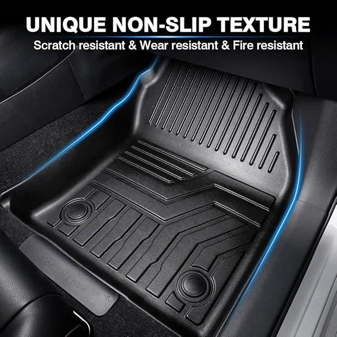 KUST Floor Mats for 2020-2025 2026 Toyota Corolla (Not for Corolla Cross) All Weather TPE Rubber Liner Custom Fit 2 Row Seat Carpet 3D Front Rear Black 3PCS